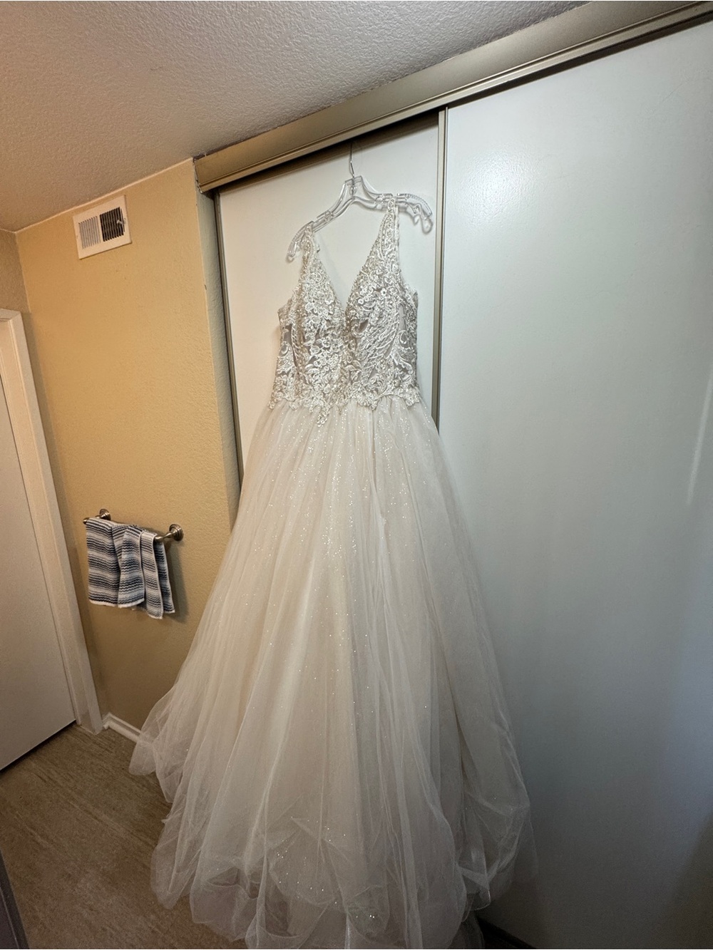 Maggie Sottero Ivory Beaded Lace Ball Gown